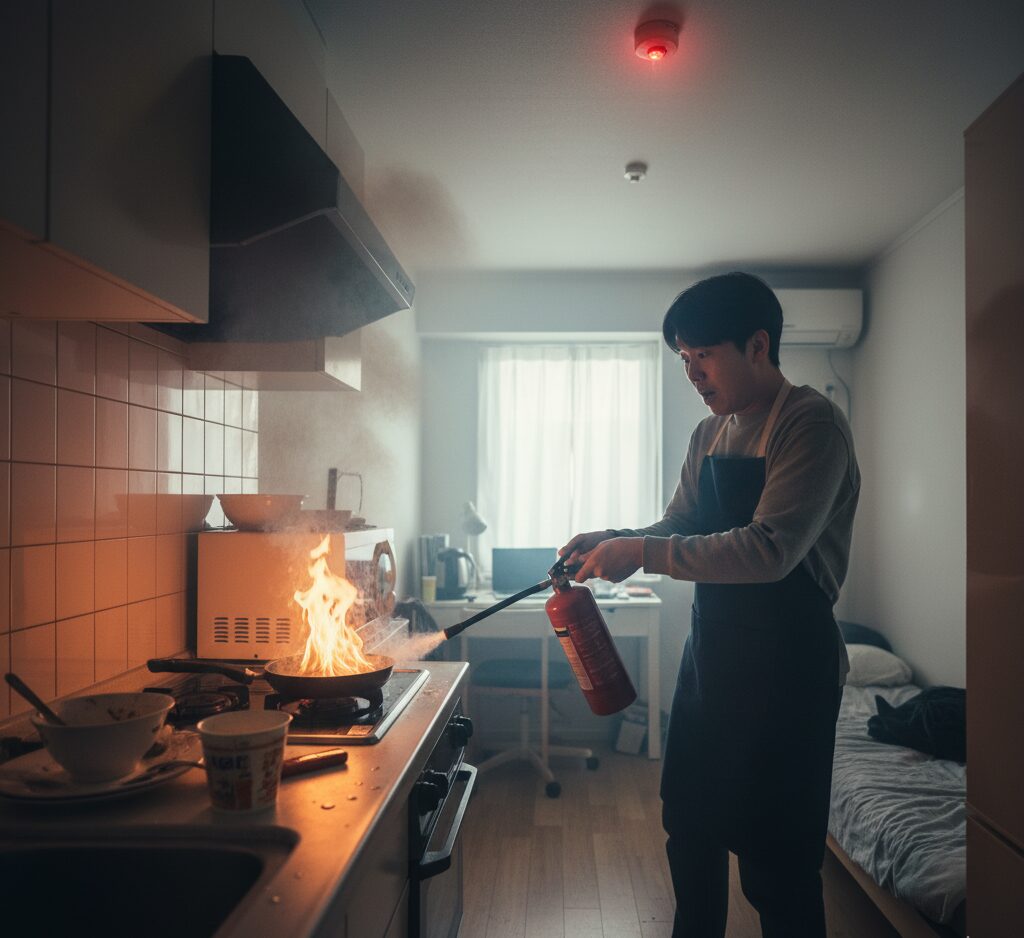 一人暮らしでやりがちなキッチン火災の原因と防止策